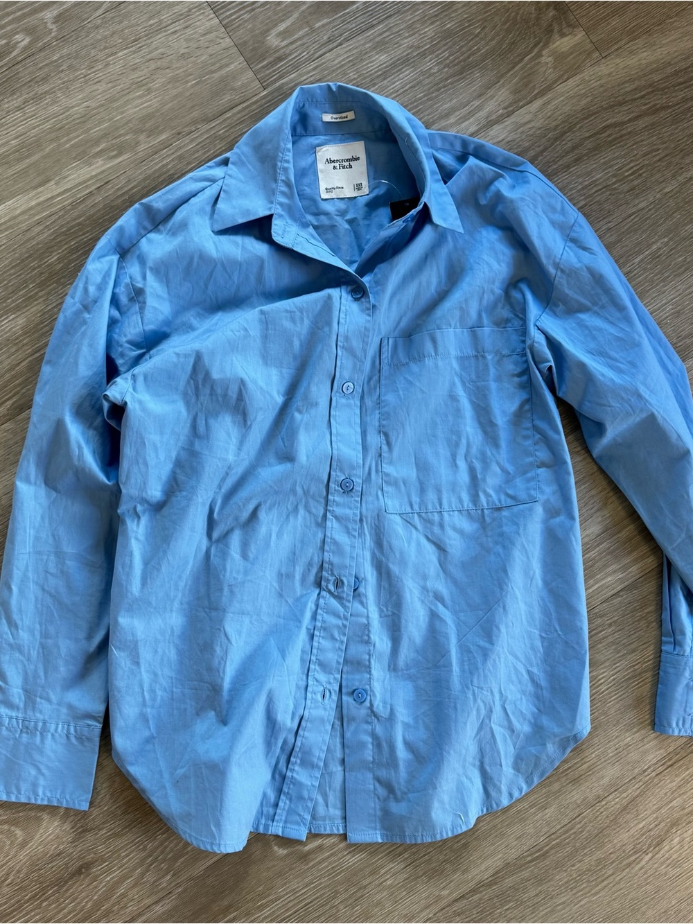 Abercrombie & Fitch Blue Long-Sleeve Button-Down Shirt